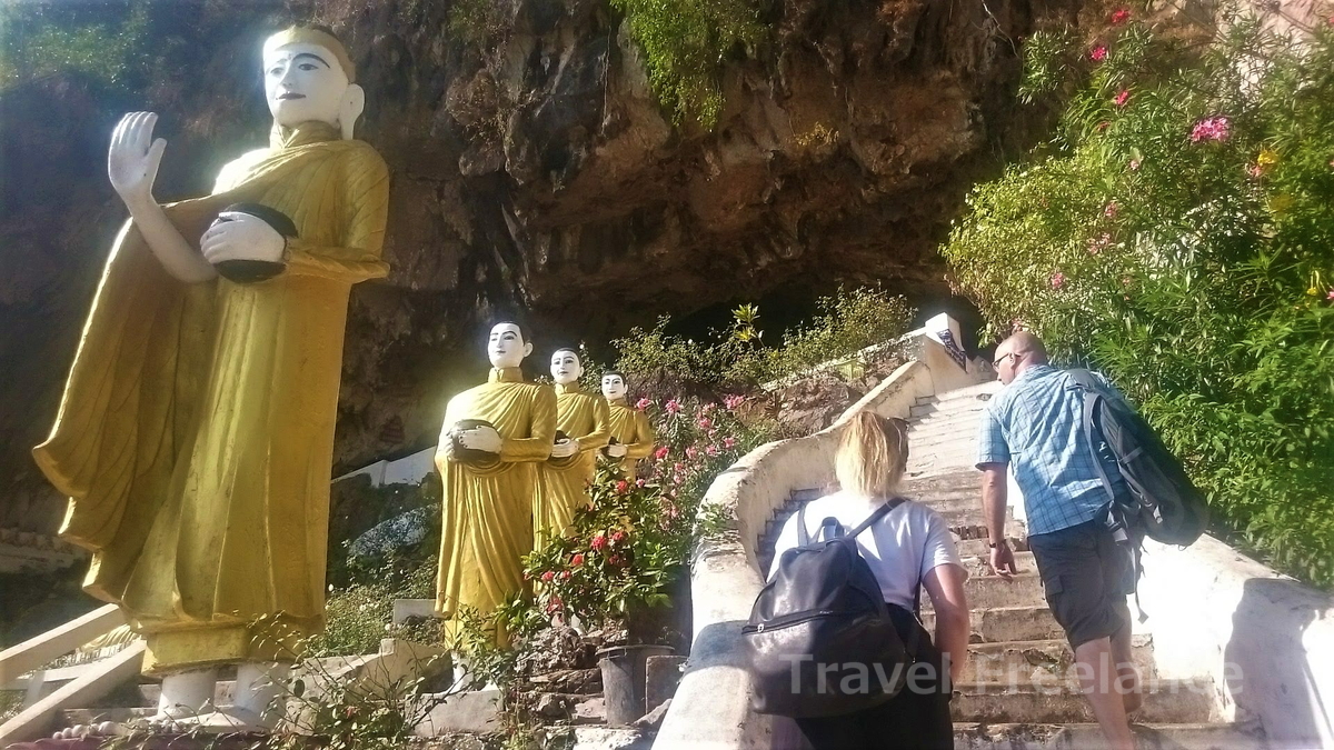 ヤテッピャン洞窟（Ya Thay Pyan Cave）の入口階段